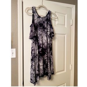 Tie Die Womens Off The Shoulder Dress